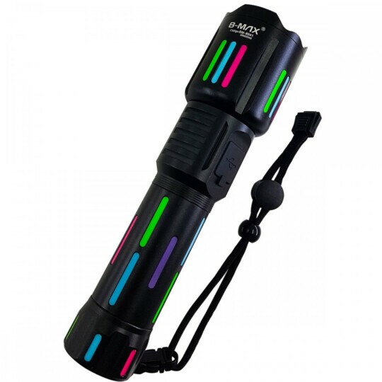Lanterna Tática LED Ultra Potente Recarregável Resistente a Água BM-8541