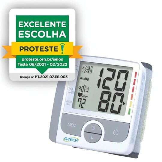 Aparelho De Pressão Digital Autom De Pulso G-tech Gp300