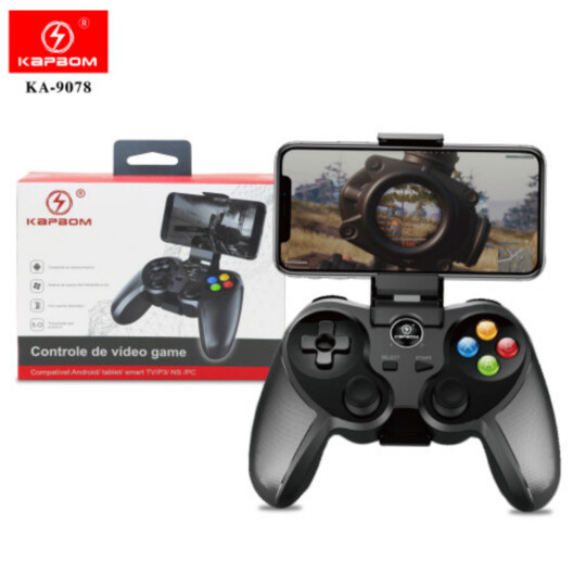 Controle Gamepad Bluetooth para Celular Android IOS e PC Kapbom - KA-9078