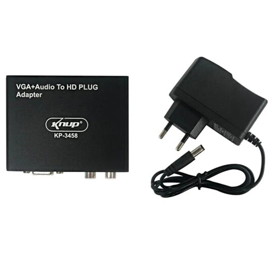 Adaptador Conversor de Sinal VGA para HDMI com áudio Knup - KP-3458