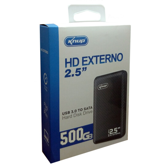 HD Externo 500GB 2.5 Polegadas para Armazenamento KNUP - KP-HD810