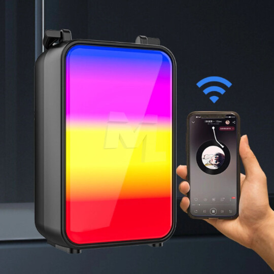 Caixa de Som Bluetooth Portátil com Led RGB  9.7x6.8x16cm GRASEP - D-Y10