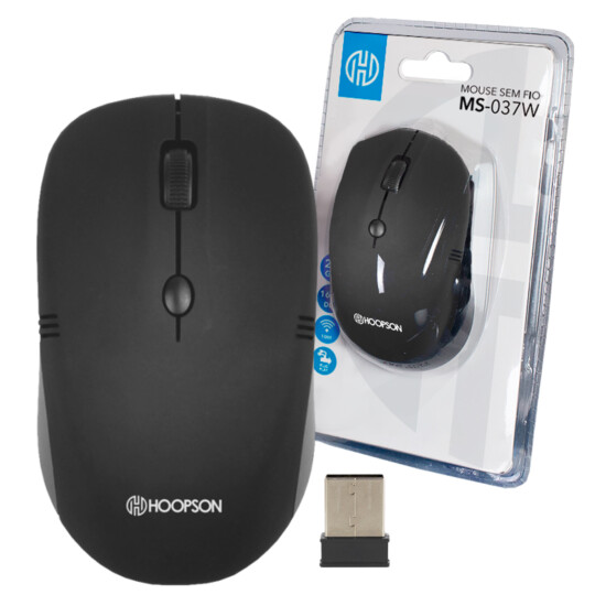 Mouse Office Sem Fio Wireless Para Escritório HOOPSON-MS-037W