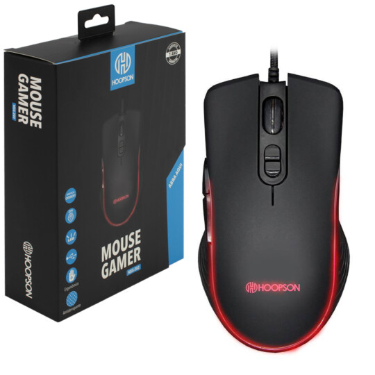 Mouse Gamer Iluminação LED RGB Switch Omron HOOPSON-MSG-202