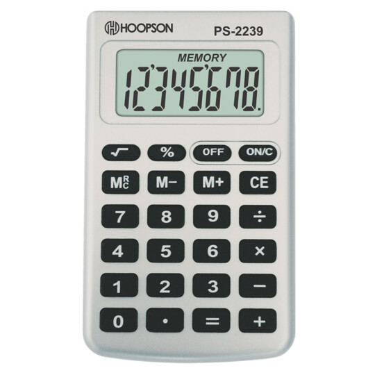 Calculadora 8 Dígitos Bateria Números Grandes Função Raiz Quadrada HOOPSON-PS-2239