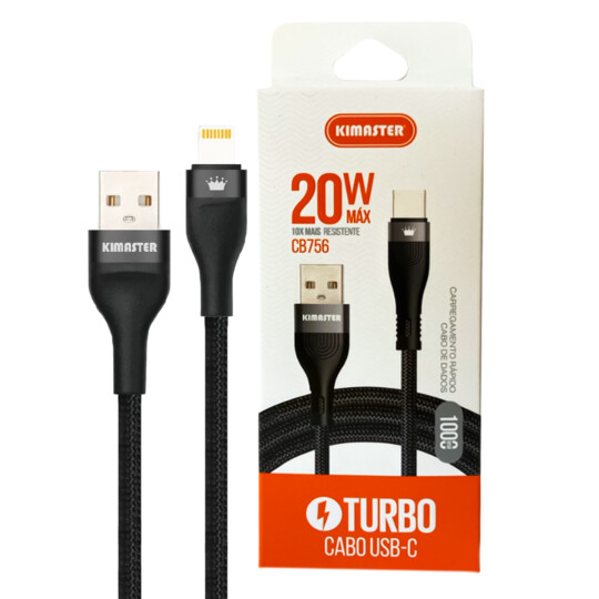 Cabo USB-C/USB 20W Ultraresistente Turbo CB756/CB752C