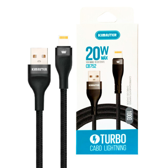 Cabo USB/Lightning Ultraresistente Turbo 20W  CB752/CB752L