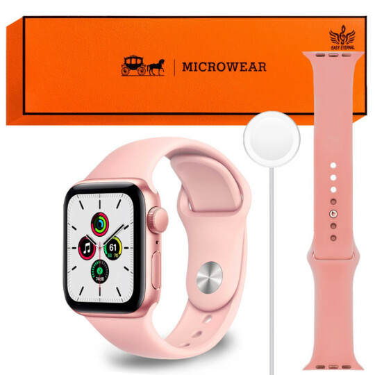 Smartwatch W59 Mini 41mm Series 9 Rosa - Microwear 10 UN