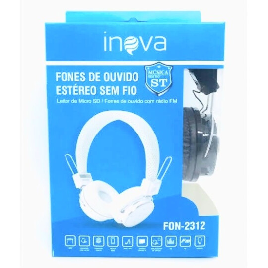 Headphone Bluetooth Sem Fio Stereo Inova - FON-2312D