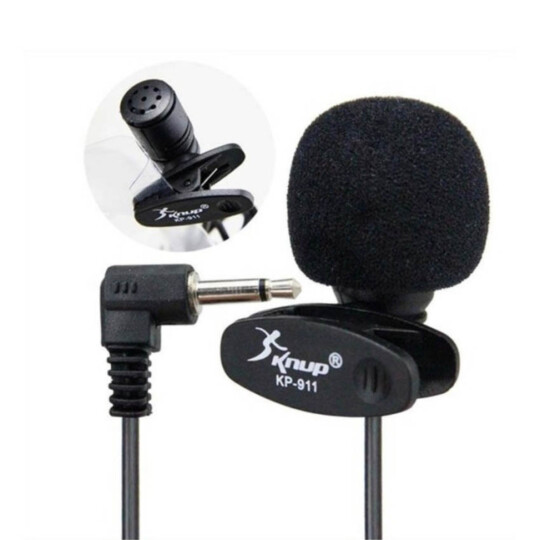 Microfone de Lapela para Youtubers e Vídeo Chamadas 90cm Knup - KP-911 