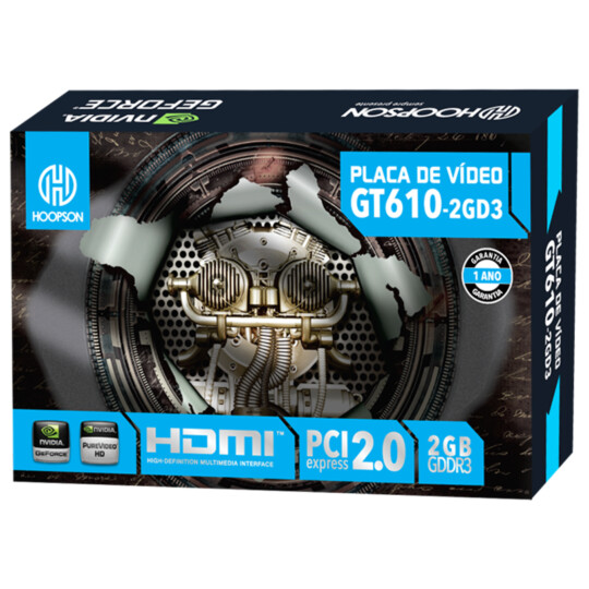 Placa de Vídeo GT610 2 GB de memória GDDR3 HOOPSON - GT610-2GD3