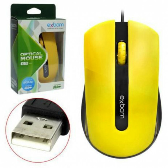 Mouse Gamer USB Color 3D Cores Sortidas Exbom - MS-50