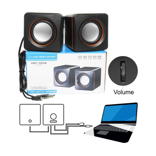 Caixa de Som Padrão Usb P2 Speaker para PC e Notebook - D-02A Reling