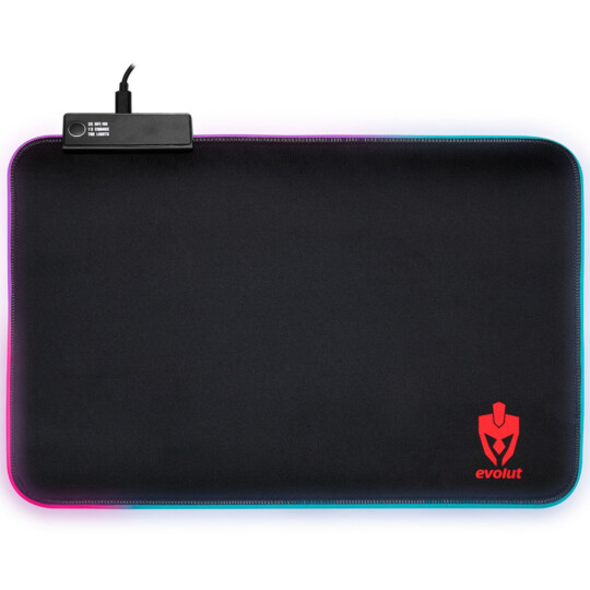 Mousepad Gamer com Led RGB 363*265*3 mm Anti-derrapante Speed EVOLUT - EG410