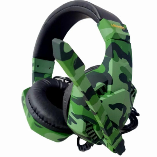 Headset Gamer Com Microfone Camuflado Verde Lehmox - GT- F13