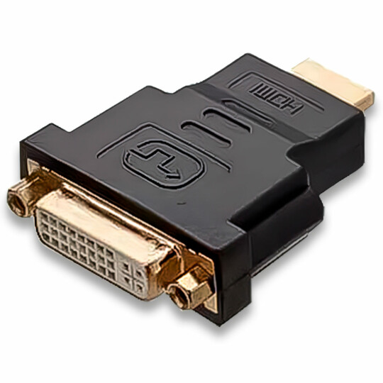 Adaptador Conector DVI-I 24.5 Fêmea x HDMI 19 Pinos Macho EXBOM - 03121