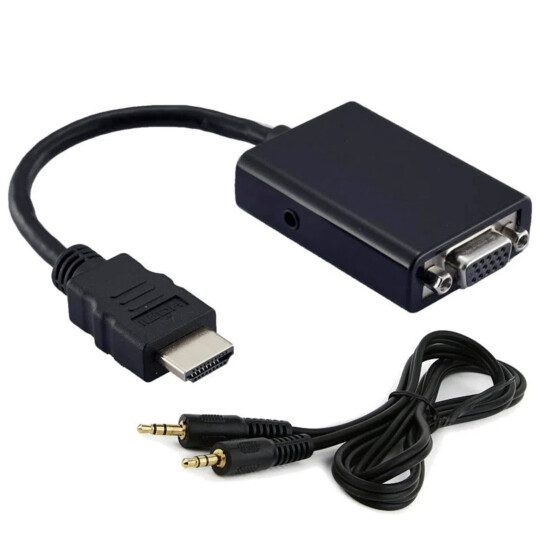 Adaptador HDMI para VGA + Áudio 3.5mm LOTUS - LT-283