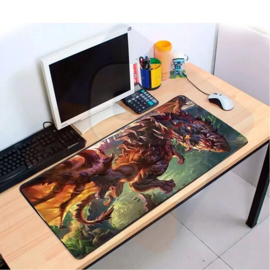 Mouse Pad Speed Gamer Extra Grande 700x350x3mm - Asa do Vulcão 02796 Exbom MP-7035C17