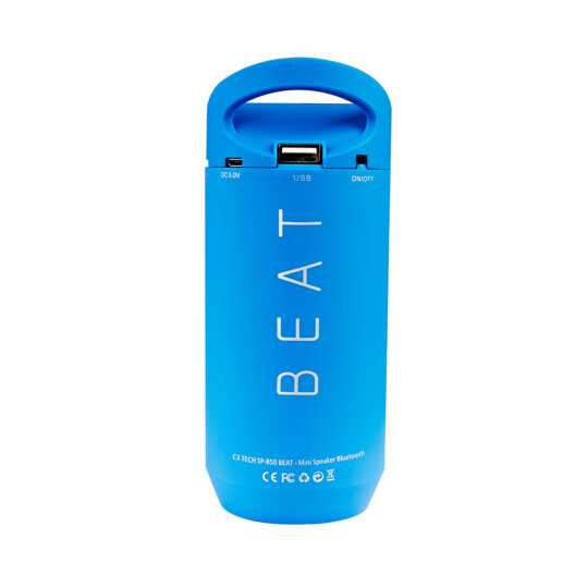 Caixa de Som C3Tech Beat Bluetooth LED Portátil 8w RMS Azul - SP-B50BL