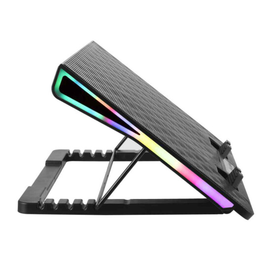 Base Gamer C3Tech para Notebook LED RGB até 17.3' Silenciosa - NBC-500BK