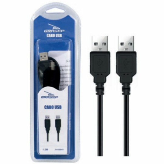 Cabo USB x USB 2.0 1.5 Metros GRASEP - D-USB01