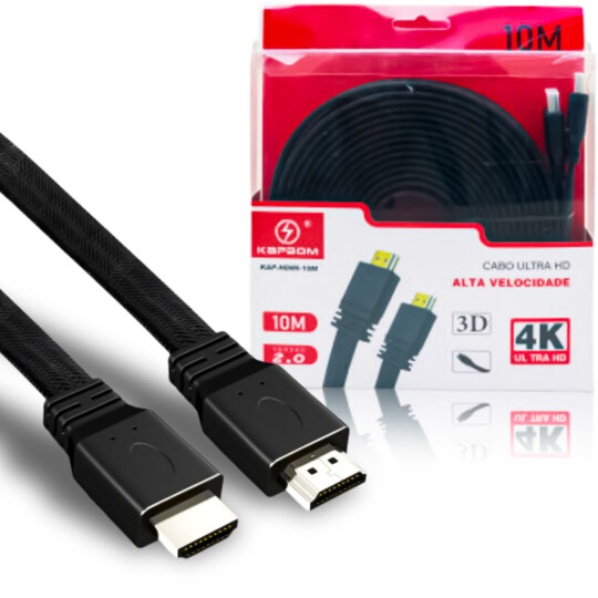 Cabo HDMI 1.4 4K Ultra HD 3D de 10M - KAP-HDMI-10M