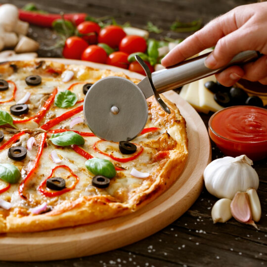 Cortador de Pizza em Inox 19.7x6.3cm TOP ÚTIL - TOP0764