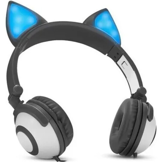 Headphone Fox Cosplay com Pisca de Led para Jogos e Musica Exbom 03058 - HF-C30
