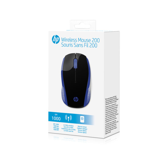 Mouse Sem Fio HP Wireless 1000 Dpi - 200 Oman Azul