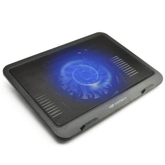 Base Gamer C3Tech para Notebook LED Azul até 14' Silenciosa - NBC-11BK