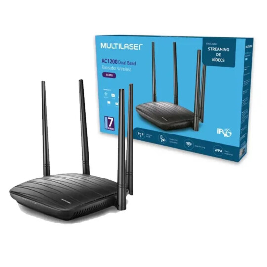 Roteador Wi-Fi Multilaser Wireless Dual Band AC1200 - RE018