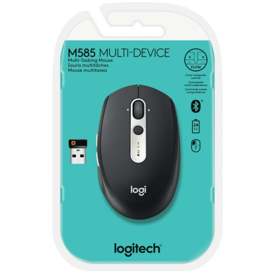 Mouse sem Fio Logitech Bluetooth+RC/nano Usb Flow - M585