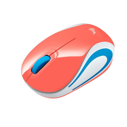 Mini Mouse Logitech Sem Fio Rc/nano 1000 dpi - M187 CORAL