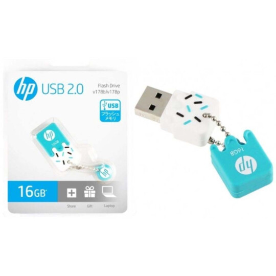 Pen drive HP 16GB Mini USB 2.0 Azul - V178B