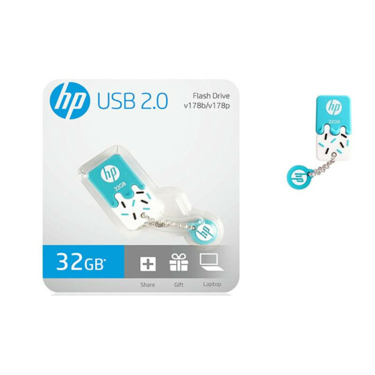 Pen Drive HP 32GB Mini USB 2.0 Azul - V178B