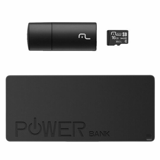 Kit Smartphone Multilaser Power Bank 2600mah + Leitor de Cartão + Cartão de Memória Cl4 8gb – MC200