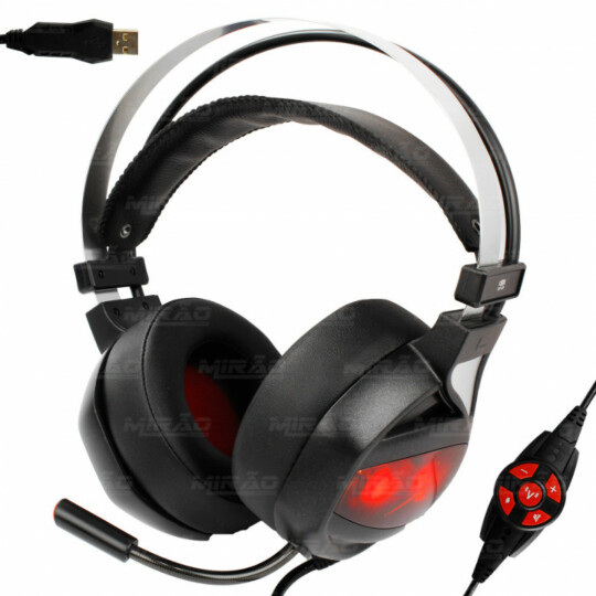 Headset Gamer 7,1 USB C/ Microfone com Subwoofer Dex - DF-97