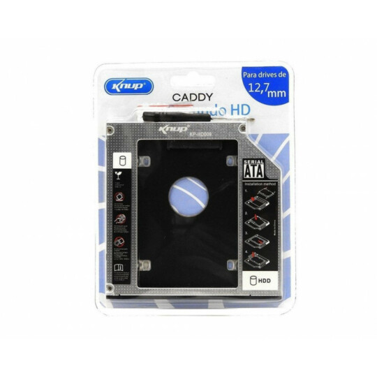 Adaptador Caddy Case para HD e SSD Sata 2.5 polegadas 12.7mm - KP-HD009