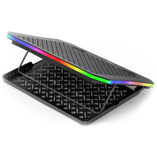 Base Gamer C3Tech para Notebook 17.3' com Coolers - LED RGB - NBC-600BK