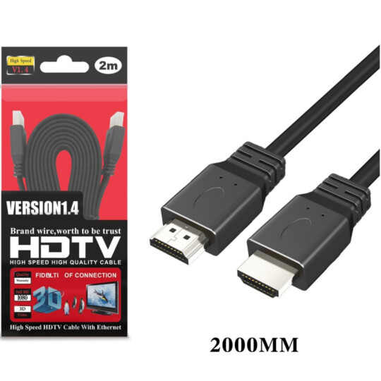 Cabo HDMI V1.4 Full HD Flat com 2 metros - KAP-HDMI-2M