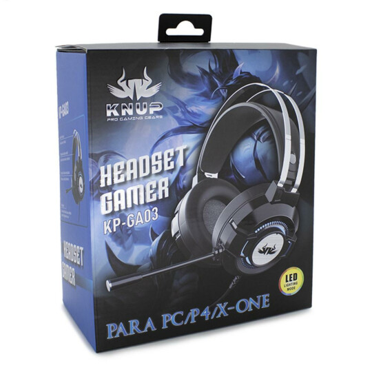 Headset Gamer com microfone Conexão P3 3.5mm Knup - KP-GA03