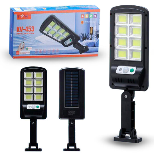 Luminária Solar LED com Controle Remoto e Sensor de Presença INOVA - KV-453