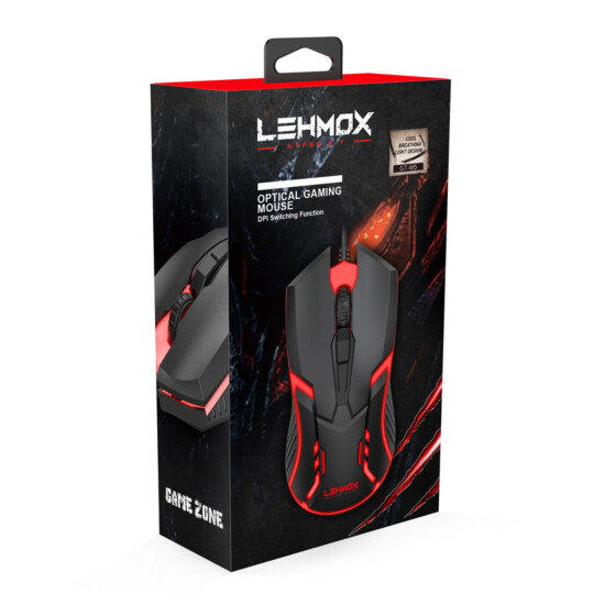 Mouse Gamer USB LED Hyper 1200 DPI LEHMOX - GT-M5