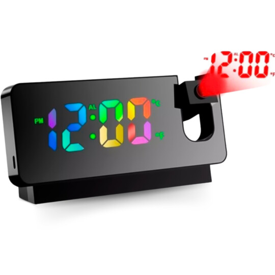 Relógio Digital de Mesa com Projetor LED Despertador KAPBOM - KA-7057