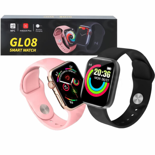 Smartwatch GL08 Relógio Inteligente Estilo e Tecnologia, aplicativo de  relógio digital smartwatch 