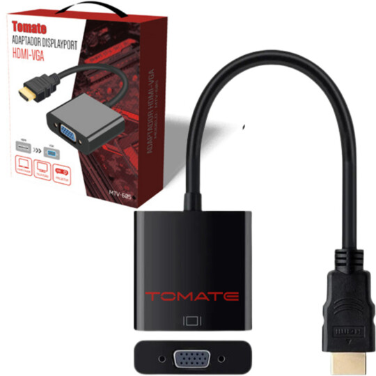 Conversor Adaptador De Vídeo HDMI Para VGA Tomate - MTV-605