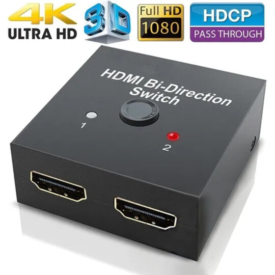Switch HDMI Bi-Direcional HD 3D/4K Knup - KP-3474