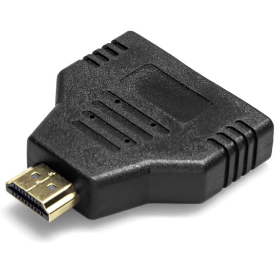 Splitter Adaptador HDMI Duplicador 1 HDMI Macho para 2 HDMI Fêmea Banhado a Ouro - EXBOM - 03126