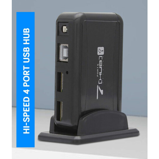 Hub USB 2.0 com 7 portas 480 Mbps com Fonte - LEY-88
