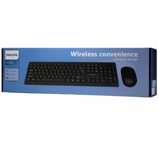 Teclado e Mouse Wireless Convenience PHILIPS - C324 / SPT6324